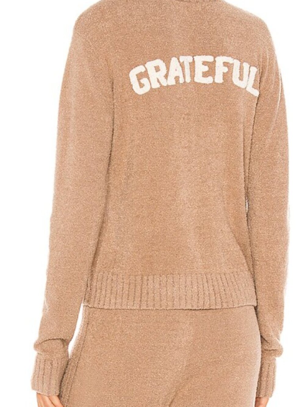 Spiritual Gangster Grateful Serenity Sweater Camel Graphic Knit Medium NWOT